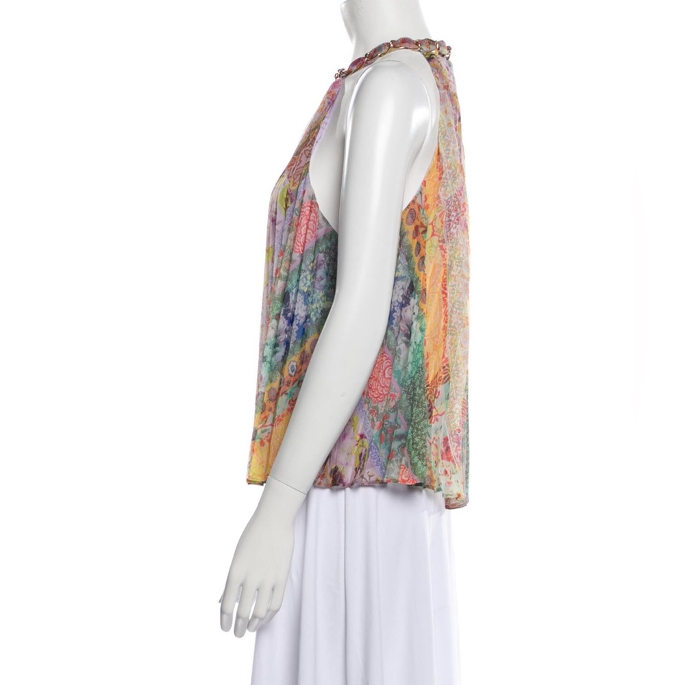 Alice + Olivia Printed Halter-neck Blouse - Picture 3 of 3